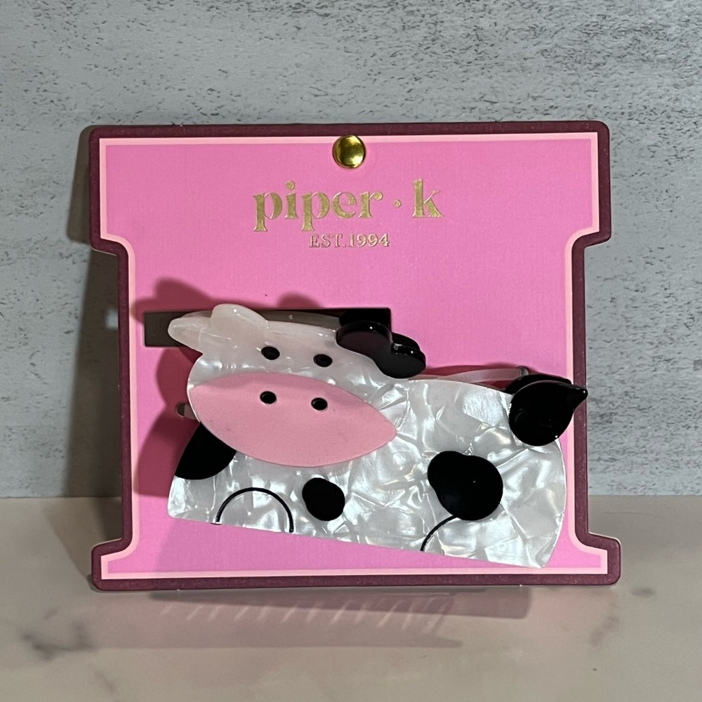 Cow Animal Cute Claw Hair Clip